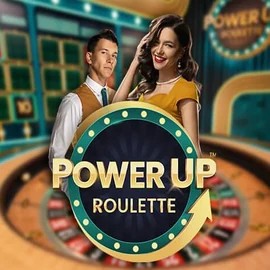 PowerUP Roulette online game logo by Pragmatic Play on b7casinoo.co.nl